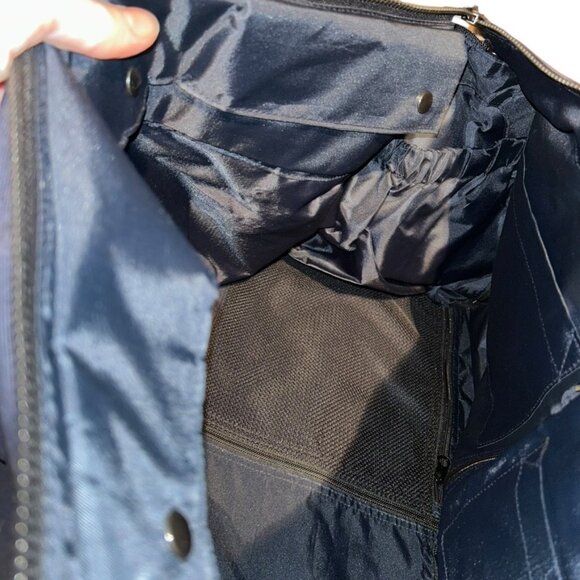 Dry Goods and Mens Furnishings by J. Crew navy blue duffel weekender suitcase ba - Picture 4 of 8